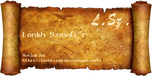 Lenkh Szevér névjegykártya